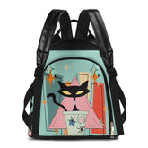 Kate McEnroe New York Kitschy Atomic Cat Backpack, Mid Century Modern Travel CarryallBackpacksN2M56QVN-1