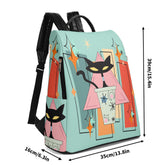 Kate McEnroe New York Kitschy Atomic Cat Backpack, Mid Century Modern Travel CarryallBackpacksN2M56QVN-1