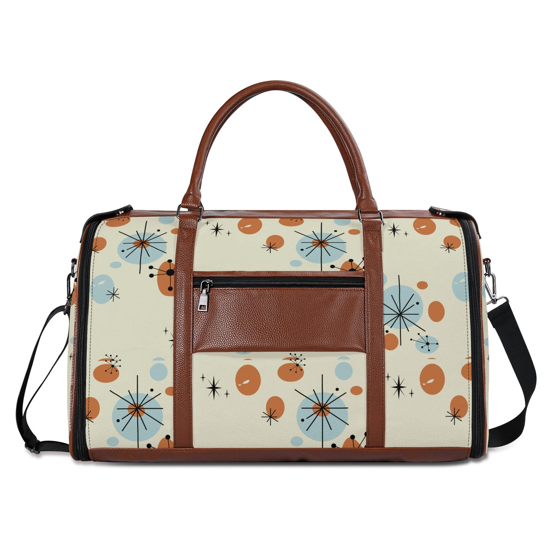 Kate McEnroe New York Kitschy Atomic Cat Duffel Bag, Mid Century Modern Sexton Cat Weekender, Retro Kitsch Carry - OnDuffel BagsWX12GR5W - 1