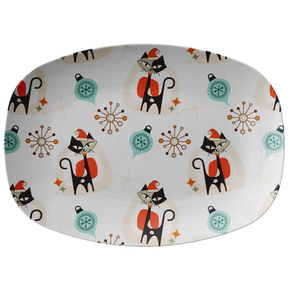 Kate McEnroe New York Kitschy Atomic Cat Holiday Serving PlatterServing PlattersP23 - CHR - ATC - 63