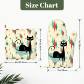 Kate McEnroe New York Kitschy Atomic Cat Left Hand Oven Mitt Set, MCM Kitchen DecorOven Mitts & Pot Holder SetrBtG5TvuxO