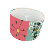 Kate McEnroe New York Kitschy Atomic Cat Martini 1950s Retro Drum Lamp ShadeLamp ShadesyhBsZlbE9U