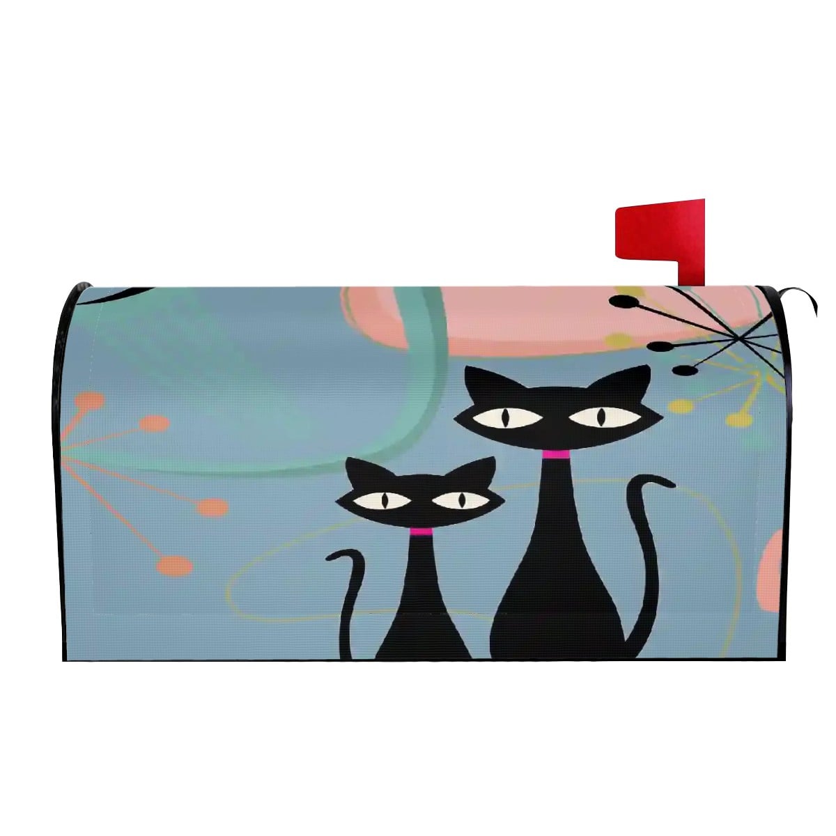 Kate McEnroe New York Kitschy Atomic Cat Mid Century Modern Magnetic Mailbox CoverGarden DecorXVbGz7zjmI