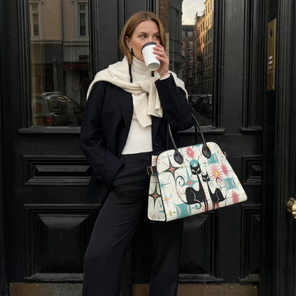 Kate McEnroe New York Kitschy Atomic Cat Mid Century Modern Starburst Satchel HandbagHandbagsb9u7khum_001