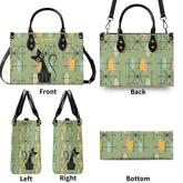 Kate McEnroe New York Kitschy Atomic Cat Starburst Mid Century Modern Retro SatchelHandbagsN67MMDXW-1