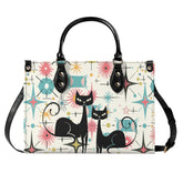 Kate McEnroe New York Kitschy Atomic Cat Starburst Satchel, Mid Century Modern HandbagHandbagsY5759KLW-1