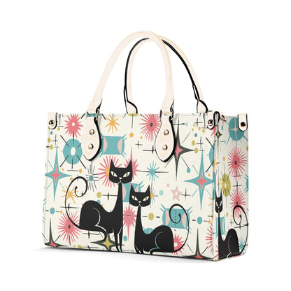 Kate McEnroe New York Kitschy Atomic Cat Starburst Satchel, Mid Century Modern HandbagHandbagsY5759KLW-1