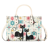 Kate McEnroe New York Kitschy Atomic Cat Starburst Satchel, Mid Century Modern HandbagHandbagsY5759KLW-4