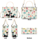 Kate McEnroe New York Kitschy Atomic Cat Starburst Satchel, Mid Century Modern HandbagHandbagsY5759KLW-4