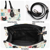 Kate McEnroe New York Kitschy Atomic Cat Starburst Satchel, Mid Century Modern HandbagHandbagsY5759KLW-4