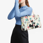 Kate McEnroe New York Kitschy Atomic Cat Starburst Satchel, Mid Century Modern HandbagHandbagsY5759KLW-4
