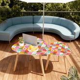 Kate McEnroe New York Kitschy Atomic Starburst Nesting Tables, Mid Century Modern MCM SetNesting TablesgajZd9BK3Y