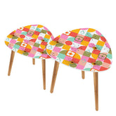 Kate McEnroe New York Kitschy Atomic Starburst Nesting Tables, Mid Century Modern MCM SetNesting TablesgajZd9BK3Y