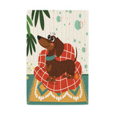 Kate McEnroe New York Kitschy Doxie Dachshund Retro 50s Waffle Weave Kitchen TowelKitchen Towels33220508670600546638