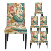 Kate McEnroe New York Kitschy Mermaid 50s Mid Century Modern Chair SlipcoverChair SlipcoversD3467423