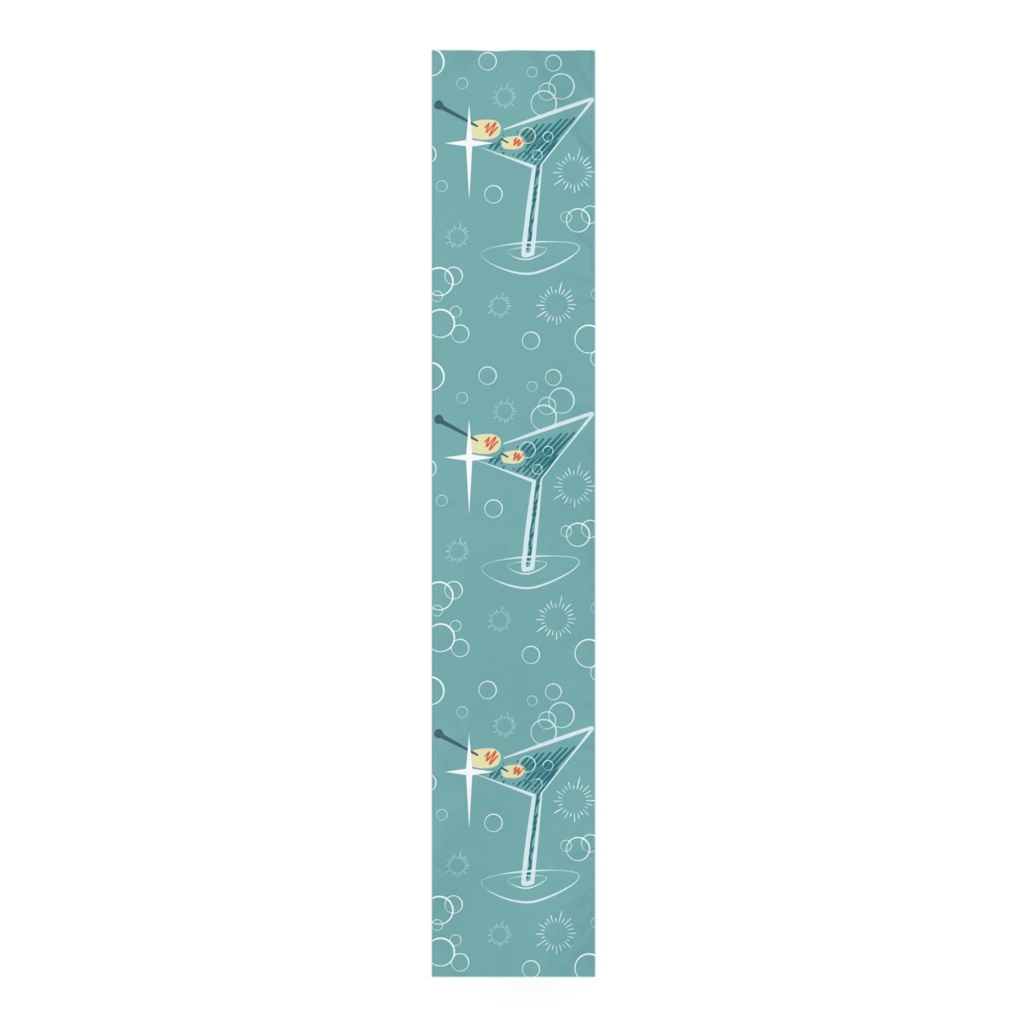 Kate McEnroe New York Kitschy Mid Century Modern Retro Cocktail &amp; Bubbles Table RunnerTable Runners85045367483397715301