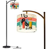 Kate McEnroe New York Kitschy Retro Atomic Cats Mid Century Modern Arc Floor LampArc Floor Lamps2ExnTL2Rru