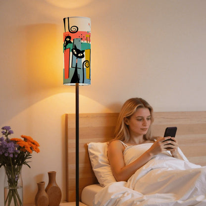 Kate McEnroe New York Kitschy Retro Atomic Cats Mid Century Modern Slim Floor LampSlim Floor LampsgpLHDXatC1