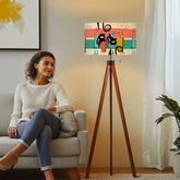 Kate McEnroe New York Kitschy Retro Atomic Cats Mid Century Modern Tripod Floor LampTripod Floor LampsWJ8chqHOAV