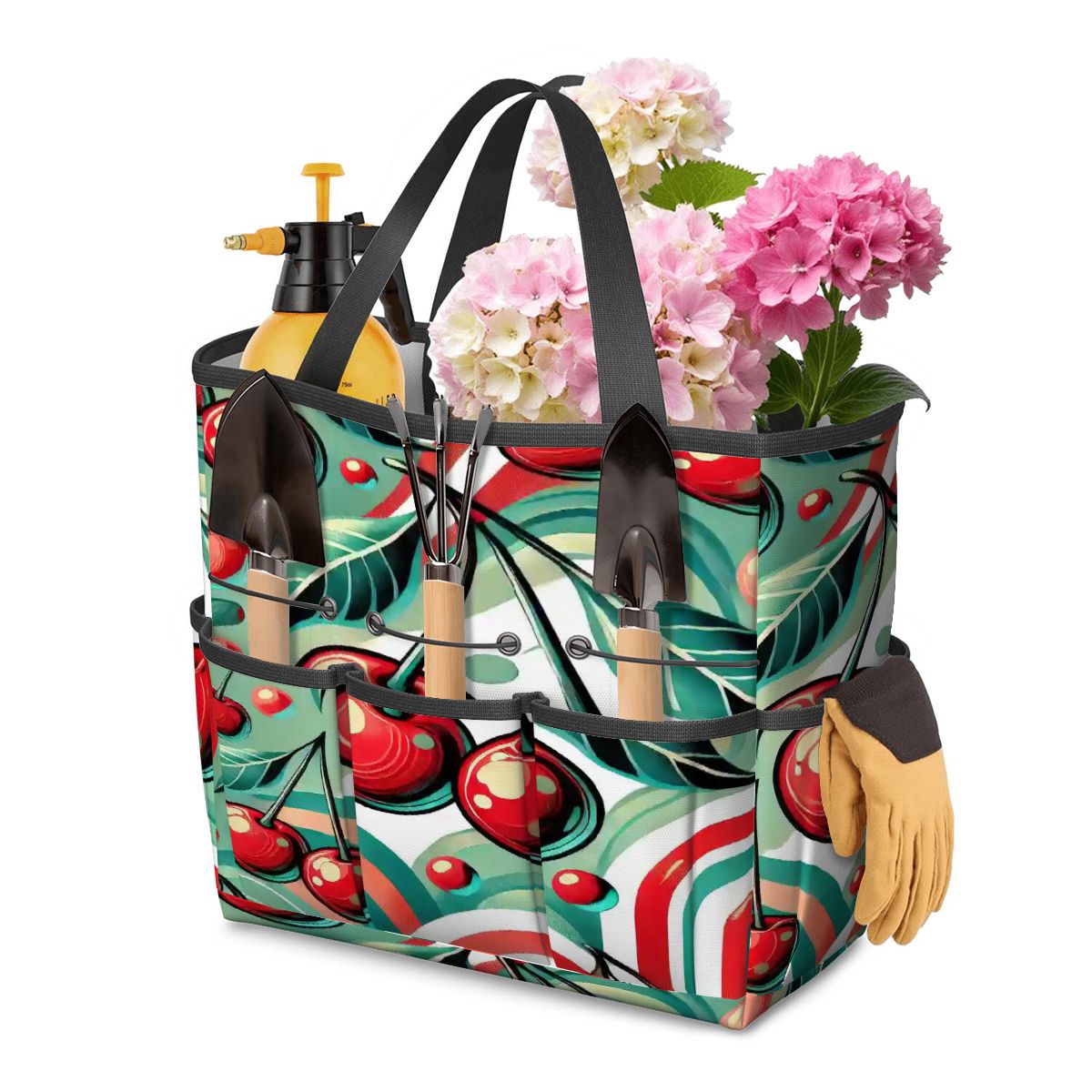 Kate McEnroe New York Kitschy Retro Cherry Mid Century Modern Garden Tool BagGarden Tool Bag6scyNJqupb