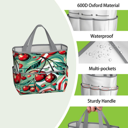 Kate McEnroe New York Kitschy Retro Cherry Mid Century Modern Garden Tool BagGarden Tool BagJWjFhHmiEm