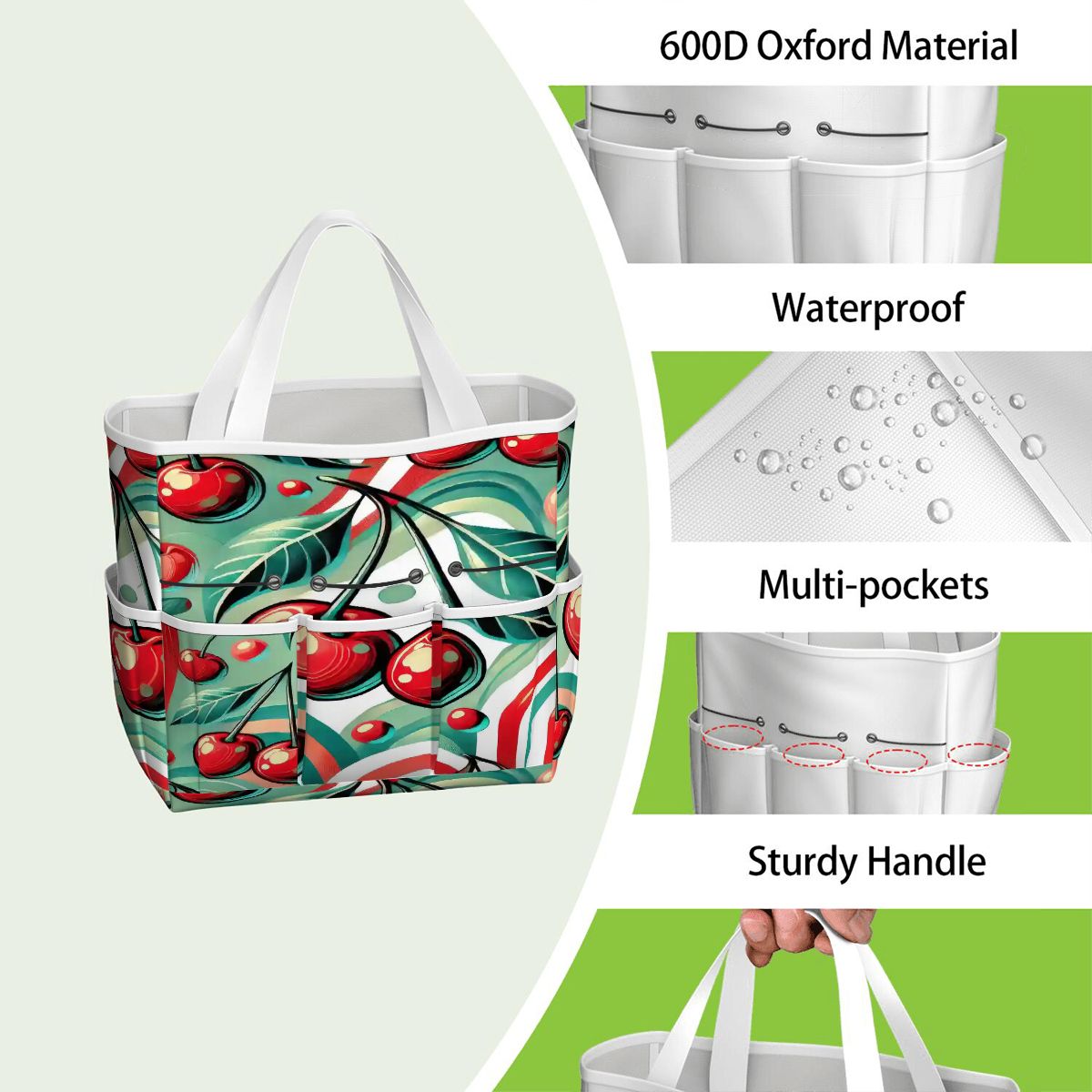 Kate McEnroe New York Kitschy Retro Cherry Mid Century Modern Garden Tool BagGarden Tool BagJWjFhHmiEm