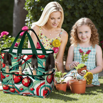 Kate McEnroe New York Kitschy Retro Cherry Mid Century Modern Garden Tool BagGarden Tool BagJWjFhHmiEm