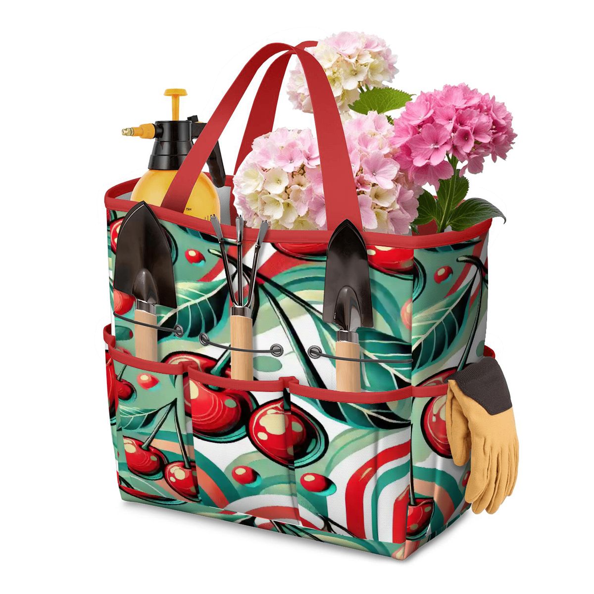 Kate McEnroe New York Kitschy Retro Cherry Mid Century Modern Garden Tool BagGarden Tool Bagw0rFi151pQ
