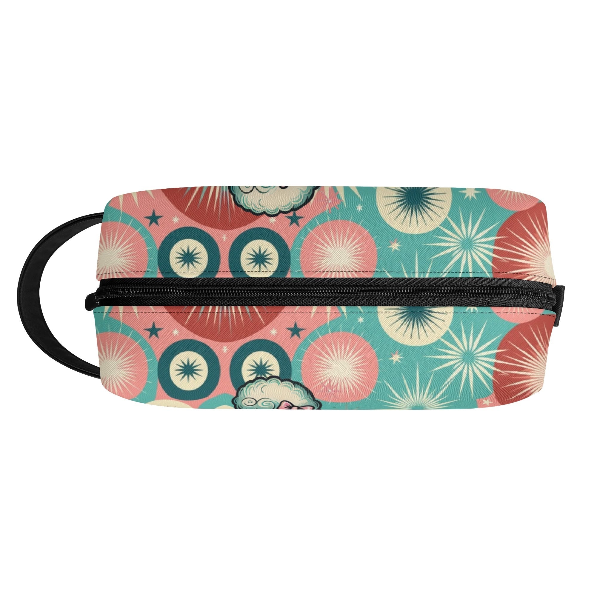Kate McEnroe New York Kitschy Retro Poodle Mid Century Modern Toiletry Bag, 50s Kitsch Dopp Kit, Atomic Age Travel OrganizerCosmetic &amp; Toiletry BagsW0ZGLQ2W - 2