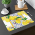 Kate McEnroe New York Lemon and Tiles Cobalt Blue & Yellow Woven Placemats, Mediterranean Floral Dining Table Linens, Fall Home Decor, Hostess Gift, Table Setting Placemats DPM-LEM-TLS-3