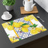 Kate McEnroe New York Lemon and Tiles Cobalt Blue & Yellow Woven Placemats, Mediterranean Floral Dining Table Linens, Fall Home Decor, Hostess Gift, Table SettingPlacematsDPM - LEM - TLS - 3