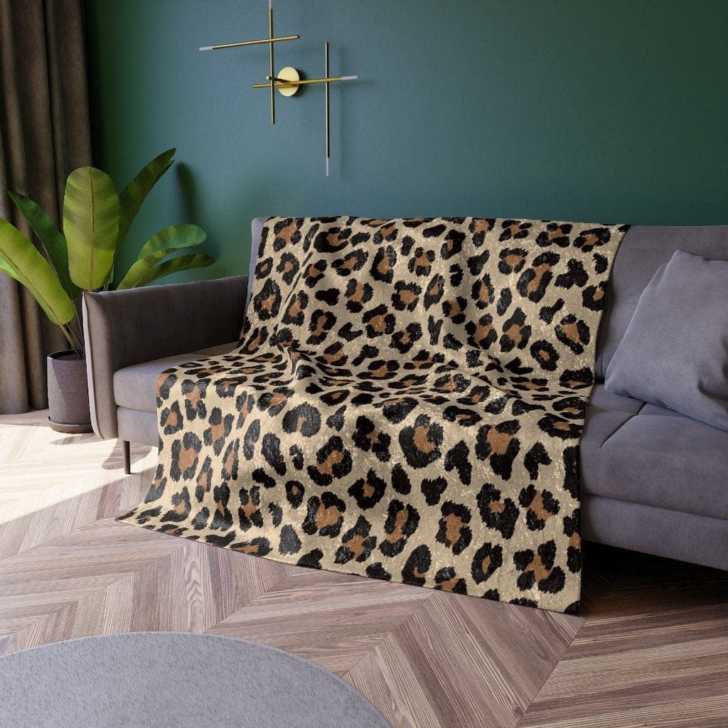 Kate McEnroe New York Leopard Print Crushed Velvet BlanketBlankets20740306570526174279