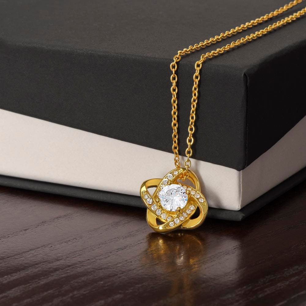 ShineOn Fulfillment Love Knot Necklace in 14k -18k Gold Finish Jewelry 18k Yellow Gold Finish / Standard Box SO-11137059