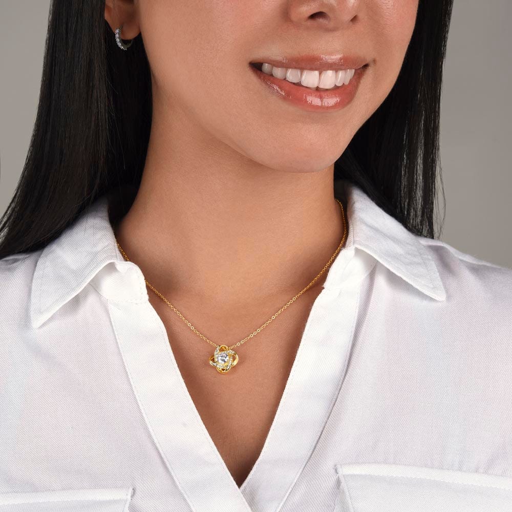 ShineOn Fulfillment Love Knot Necklace in 14k -18k Gold Finish Jewelry
