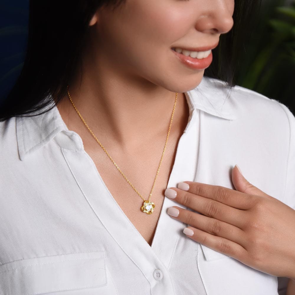 Love Knot Necklace 18K cheapest Solid Gold