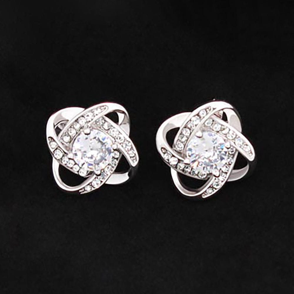 ShineOn Fulfillment Love Knot Stud Earrings Jewelry SO-11016204