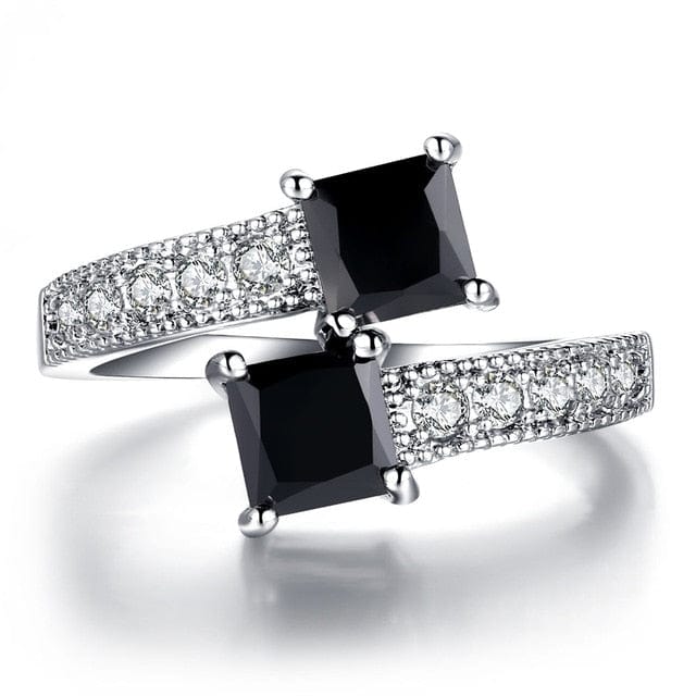 Kate McEnroe New York Luxury 10KGF White Gold Filled Rings Rings 8 / Black 27447992-8-black