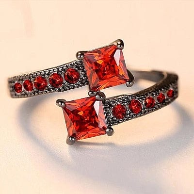 Kate McEnroe New York Luxury 10KGF White Gold Filled Rings Rings 8 / Red 27447992-8-red