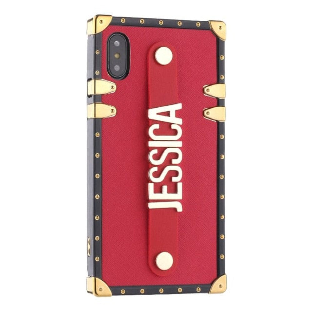 Kate McEnroe New York Luxury Saffiano Leather Trunk Phone Case Mobile Phone Cases For iPhone 11 Pro / Red Leather 25655912-for-iphone-11-pro-red-leather