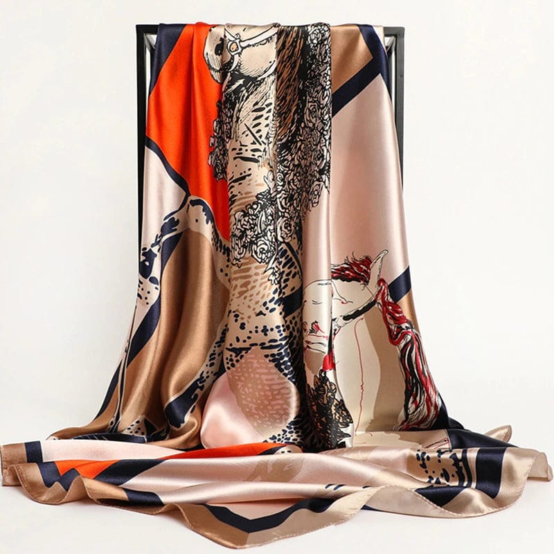 Kate McEnroe New York Luxury Square Silk Printed Scarves Scarves 69 / 90X90cm 29120458-69-90x90cm