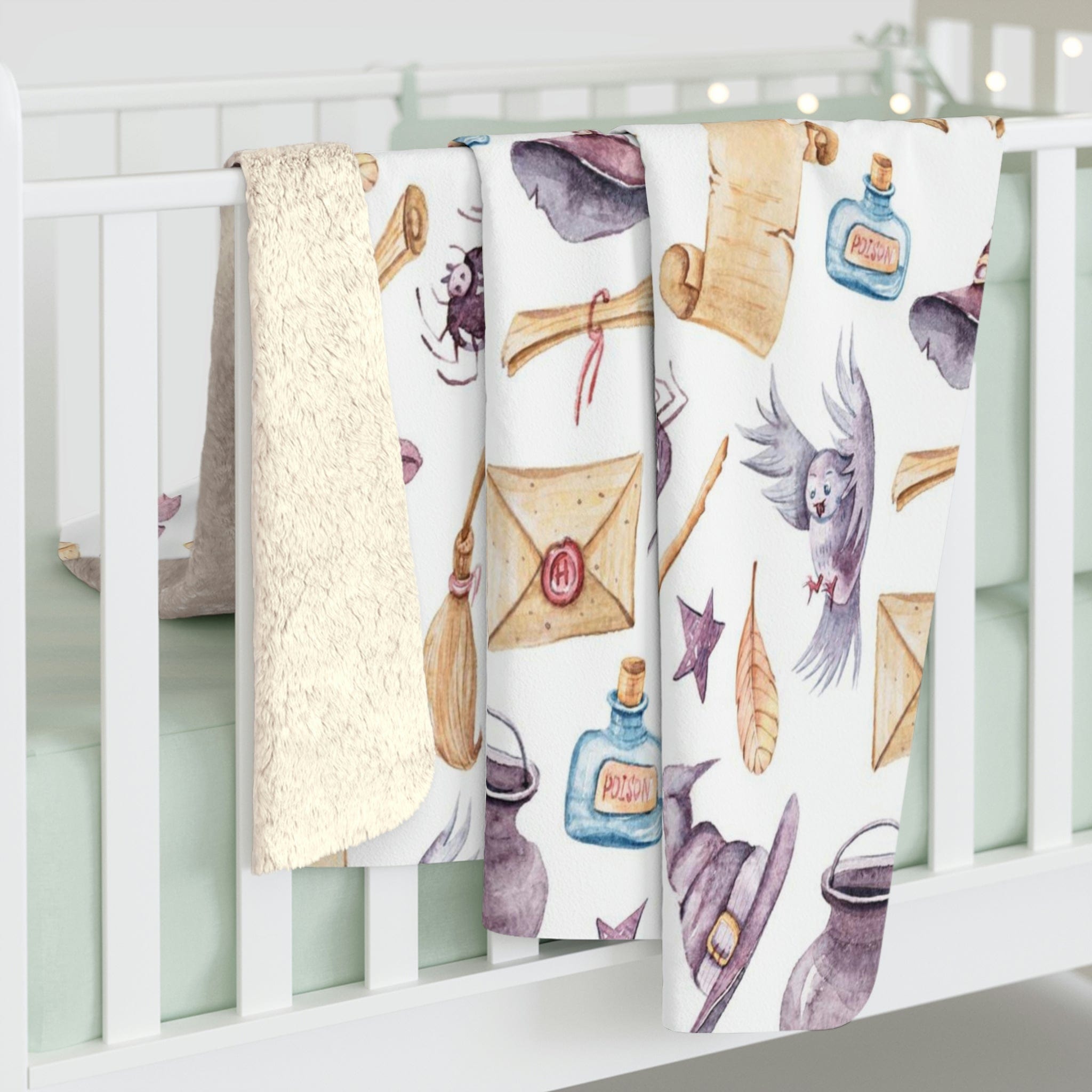 Kate McEnroe New York Magic School Wizards Sherpa Fleece Kids BlanketBlanketsBK5100