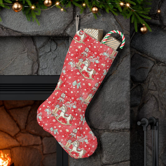 Printify Magical Nutcracker Stockings - Unforgettable Kids' Christmas Gifts, Spacious, Perfect Holiday Decor Home Decor 13" × 19.3'' 23603636881345402435