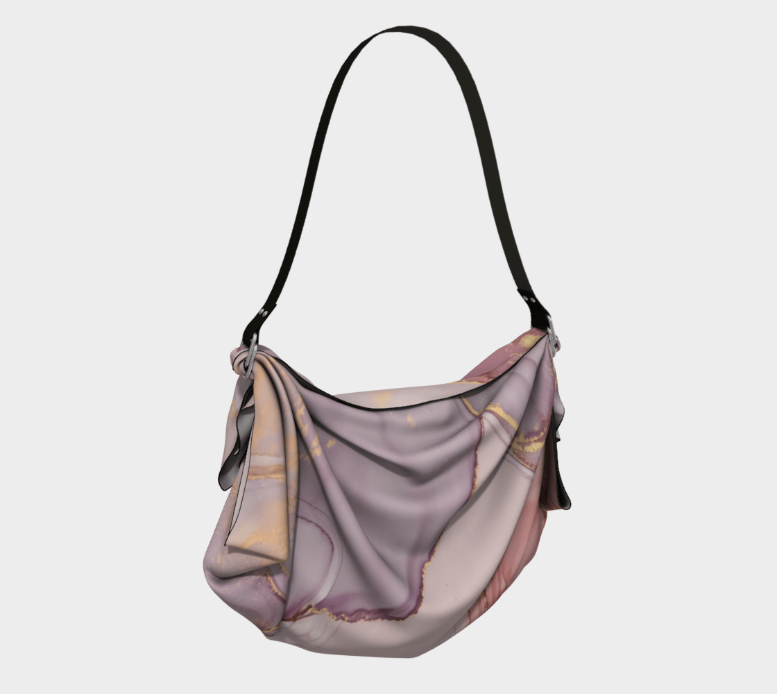 Kate McEnroe New York Marble Abstract Origami Tote Bag Origami Tote