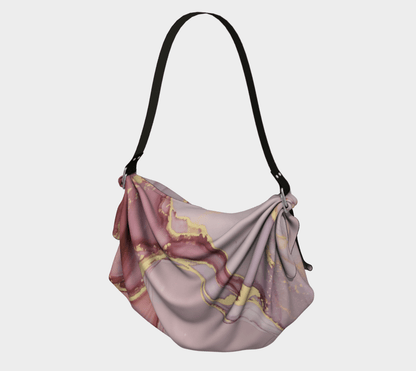 Kate McEnroe New York Marble Abstract Origami Tote Bag Origami Tote