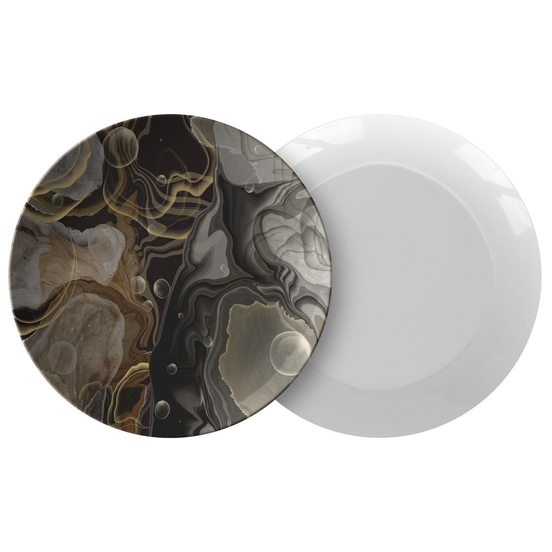 Kate McEnroe New York Marble Artwork Print Decorative PlatesPlatesP20 - MAR - BLA - 63S