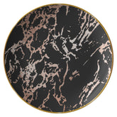 Kate McEnroe New York Marble Dinner Plate in Black Blush with Gold RimPlatesP20 - GRM - MAR - 33S