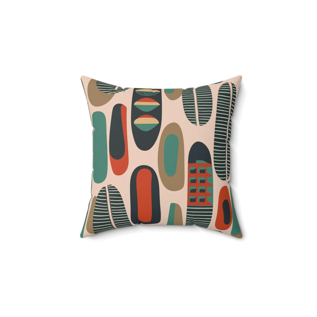 Kate McEnroe New York MCM Abstract Throw Pillow, Retro Chic Cushion Cover, Organic Shapes Pillow Sham, Mid-Century Modernist Decor Throw Pillows 14&quot; × 14&quot; 31889070447636397790