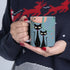 Kate McEnroe New York MCM Atomic Cat Ceramic Mug, 11oz Mid Century Modern, Aqua, Pink Boomerang Starbursts Coffee, Tea Drinkware - 127481923Mugs30165649032040287050