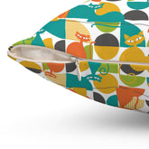 Kate McEnroe New York MCM Atomic Cat Retro Geometric Throw Pillow, 50s Mod CushionThrow Pillows15718828287161711903