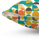 Kate McEnroe New York MCM Atomic Cat Retro Geometric Throw Pillow, 50s Mod CushionThrow Pillows15718828287161711903